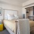 a bed in a room